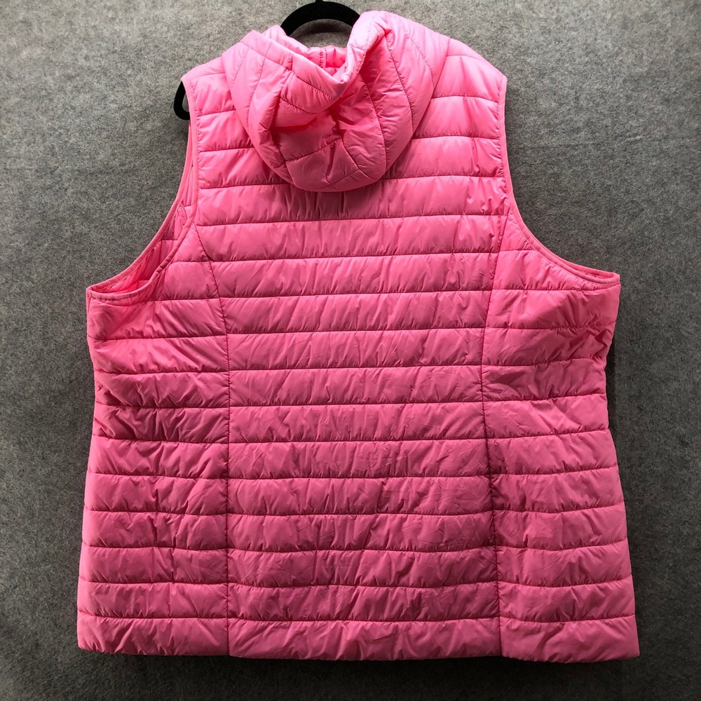 Torrid Lightweight Pink Puffer Vest Womens 5X Zip Hooded Quilted Jacket - Picture 2 of 11